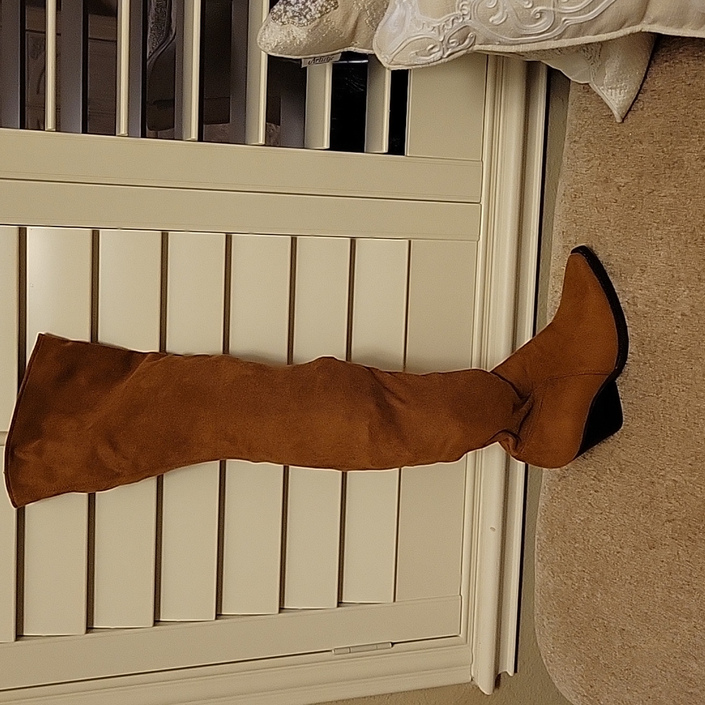 Jeffrey Campbell Soft Suede Boots Cognac Gorgeous New Size 6 🔥